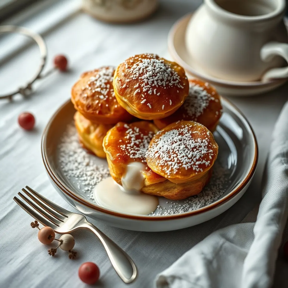 AI-generated photo Aebleskiver. AI-generated photo.