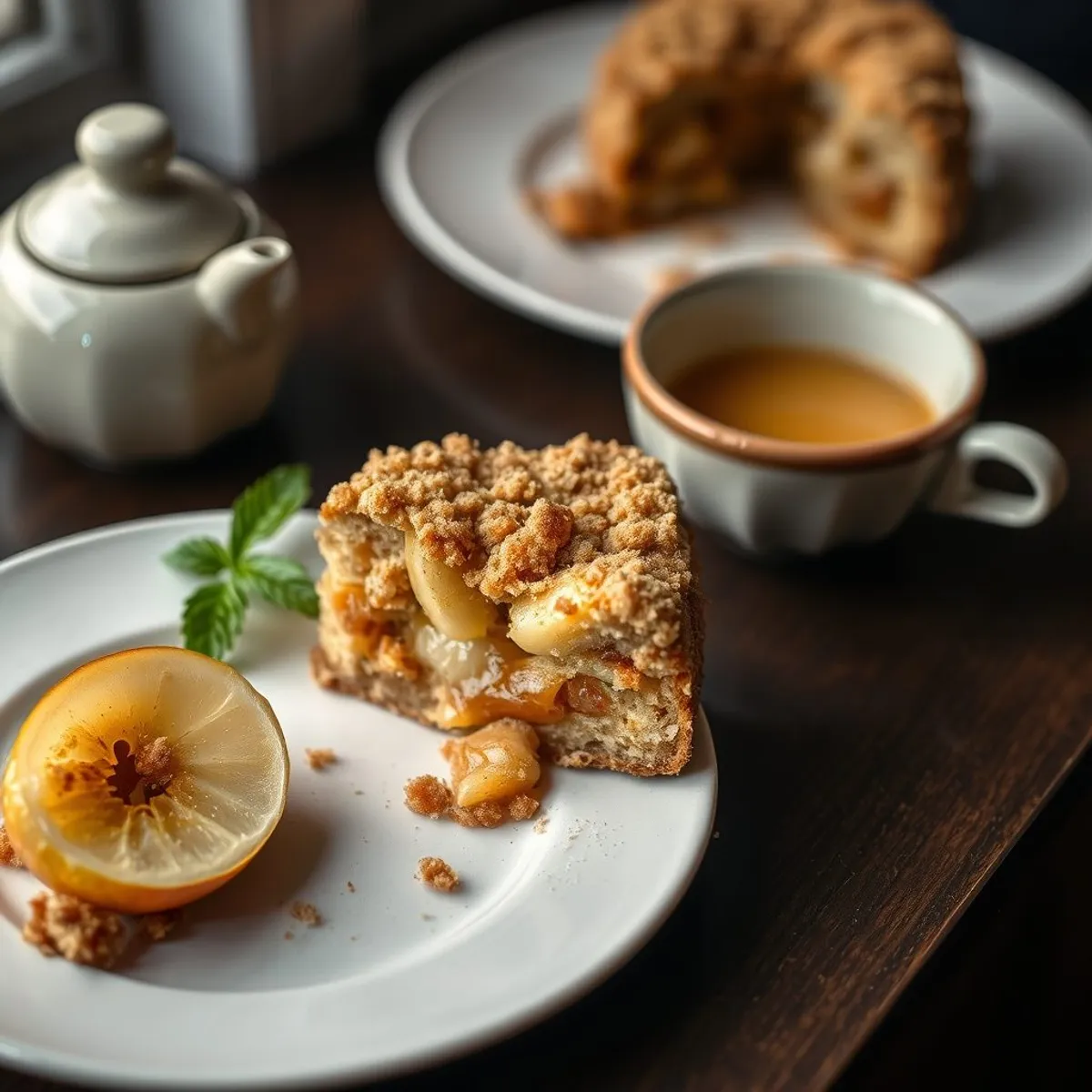 AI-generated photo Apple cake. AI-generated photo.