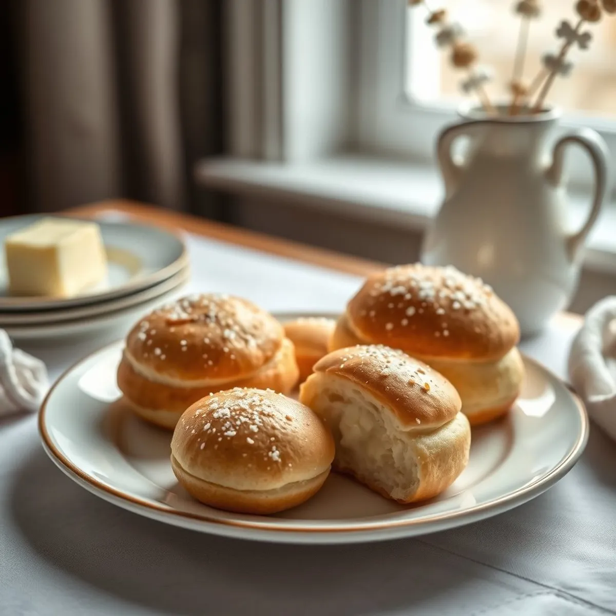 AI-generated photo Cream buns. AI-generated photo.