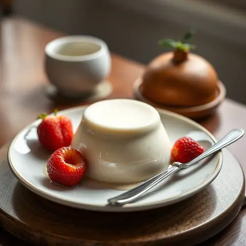 Curd cream. AI-generated photo.