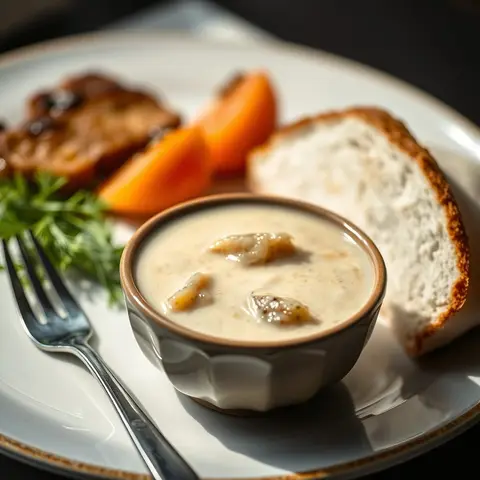 Herring sauce. AI-generated photo.