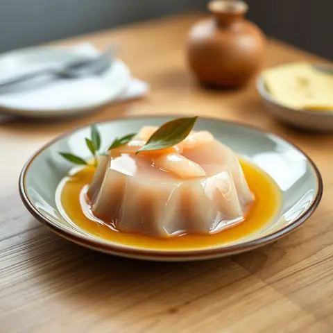 Pork jelly. AI-generated photo.