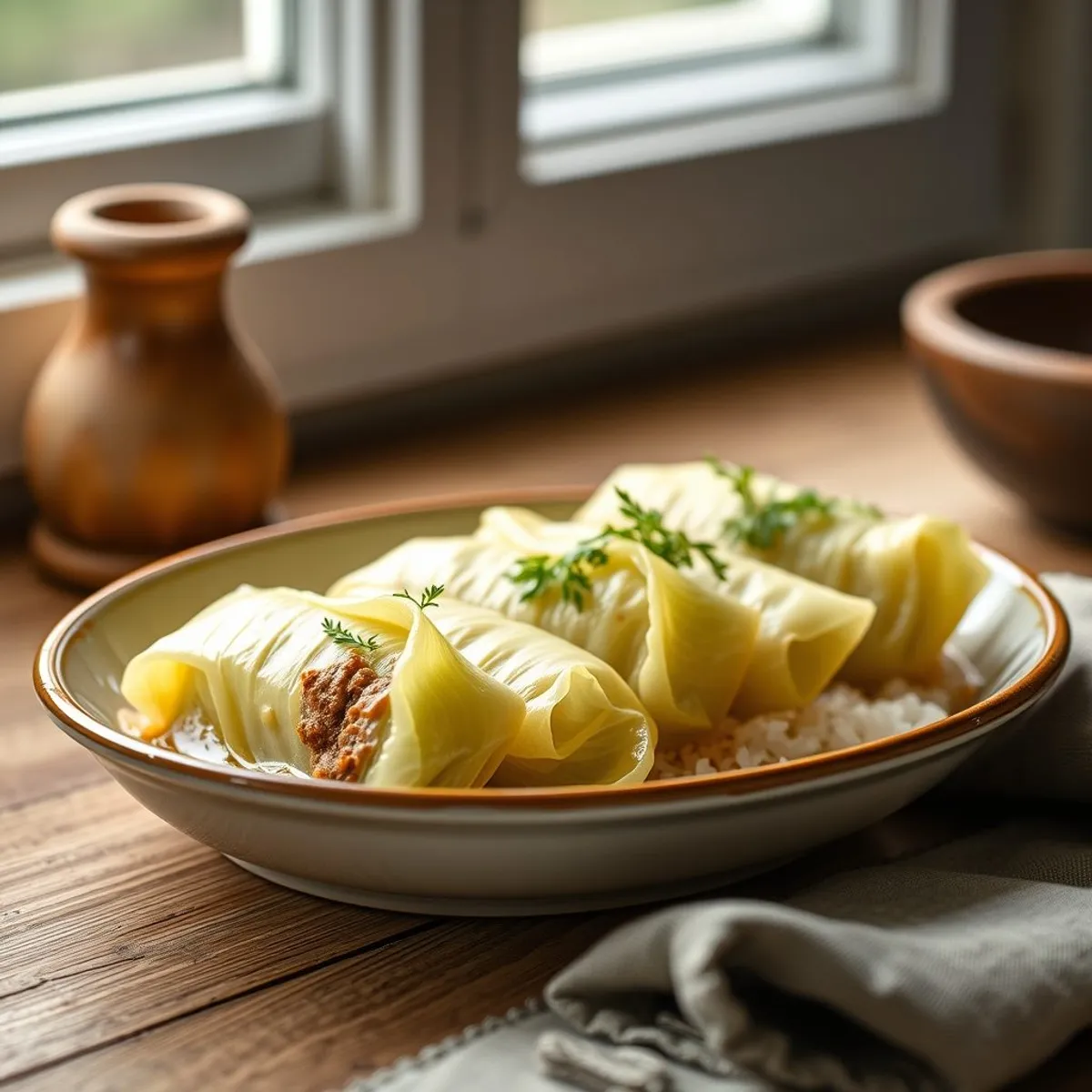 AI-generated photo Cabbage rolls. AI-generated photo.