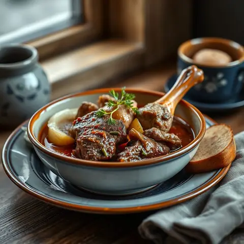 Karelian stew. AI-generated photo.