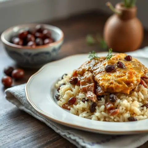 Liver casserole. AI-generated photo.