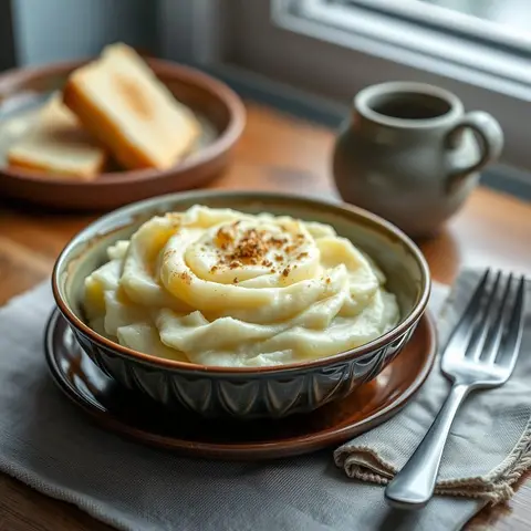 Mashed potato. AI-generated photo.