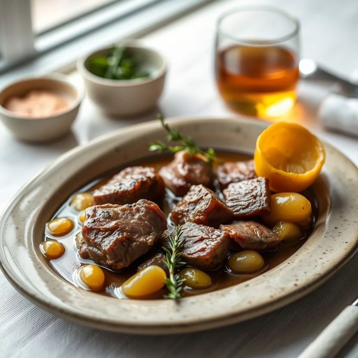 AI-generated photo Sautéed Karelian beef. AI-generated photo.
