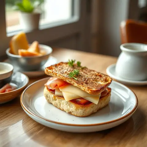Croque monsieur. AI-generated photo.