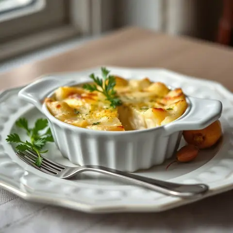 Gratin dauphinois. AI-generated photo.