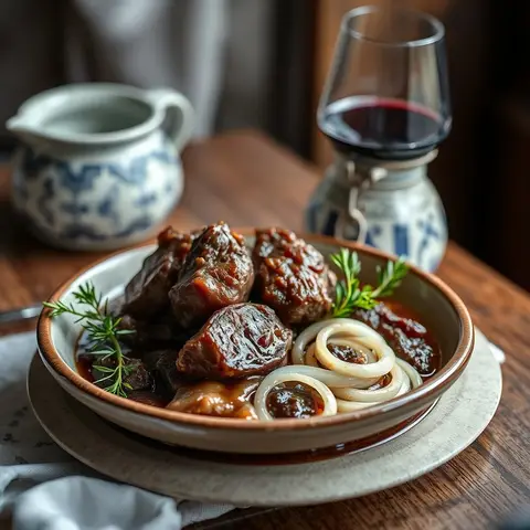Stifado. AI-generated photo.