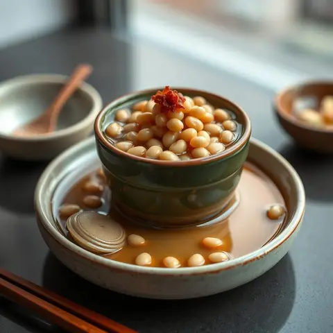 Mung bean tong sui. AI-generated photo.