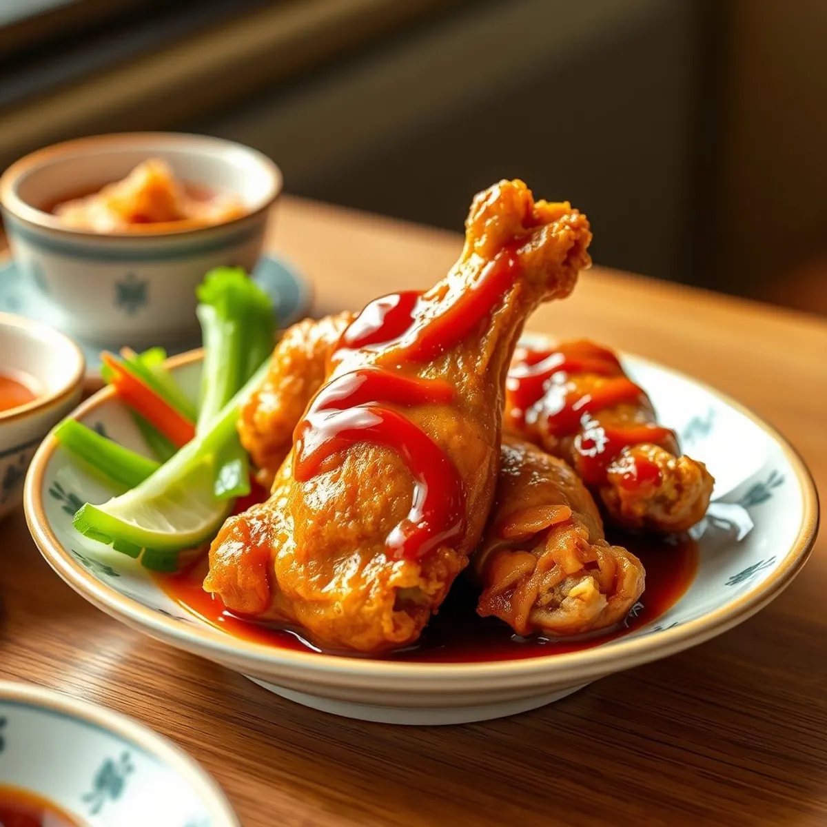 AI-generated photo Swiss-sauce wings. AI-generated photo.