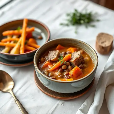 Jokai bean soup. AI-generated photo.