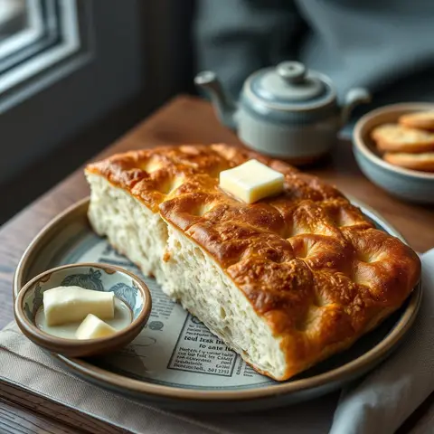 Flatbread. AI-generated photo.