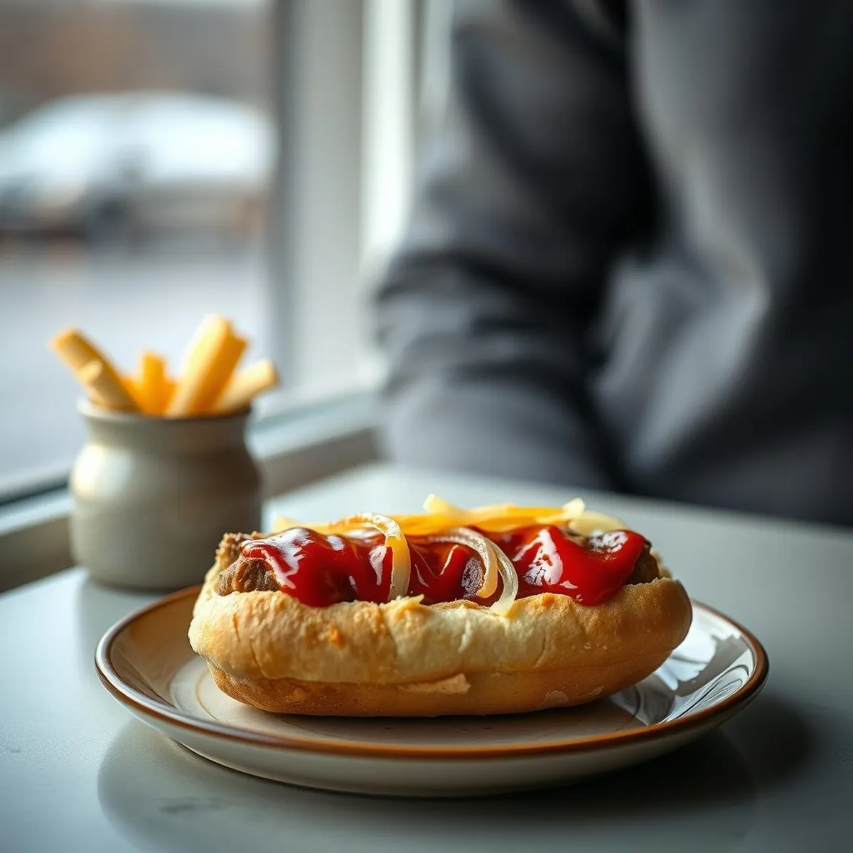 AI-generated photo Icelandic hot dog. AI-generated photo.