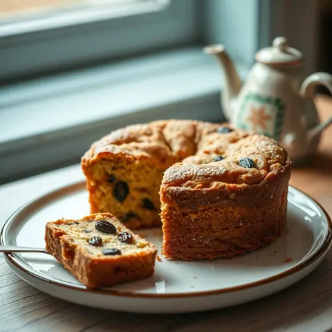 Barmbrack. AI-generated photo.