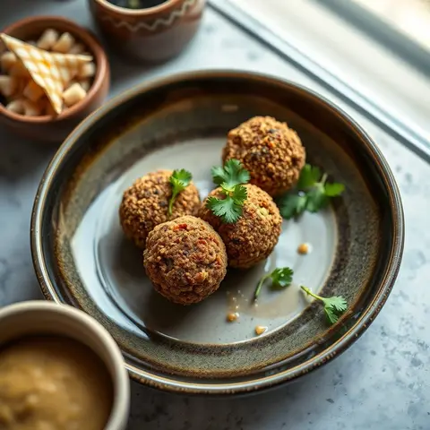 Falafel. AI-generated photo.