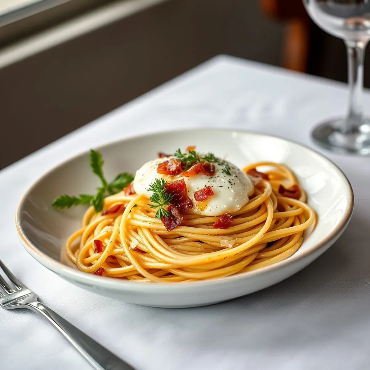 AI-generated photo Carbonara. AI-generated photo.