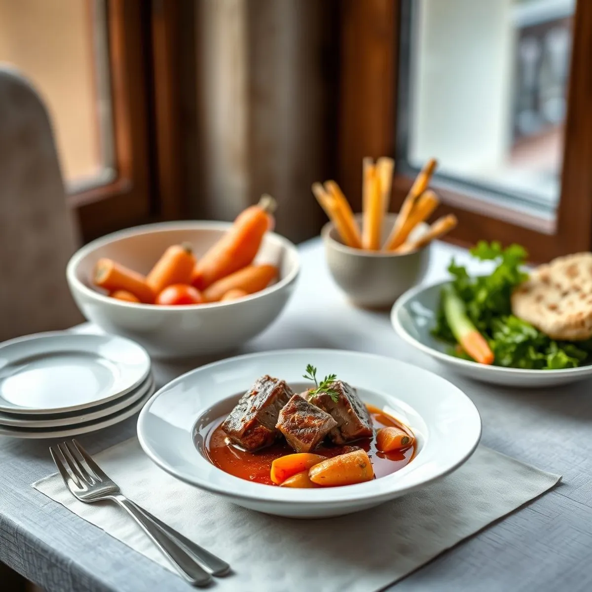 AI-generated photo Osso buco. AI-generated photo.