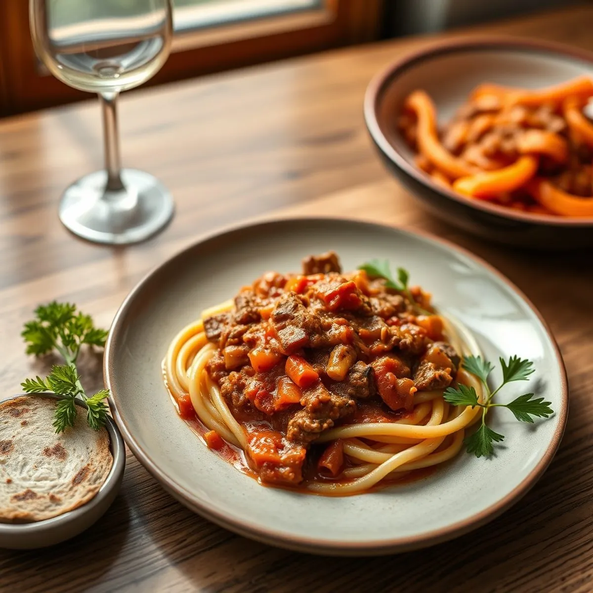 AI-generated photo Ragu alla Bolognese. AI-generated photo.