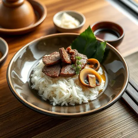 Hayashi rice. AI-generated photo.