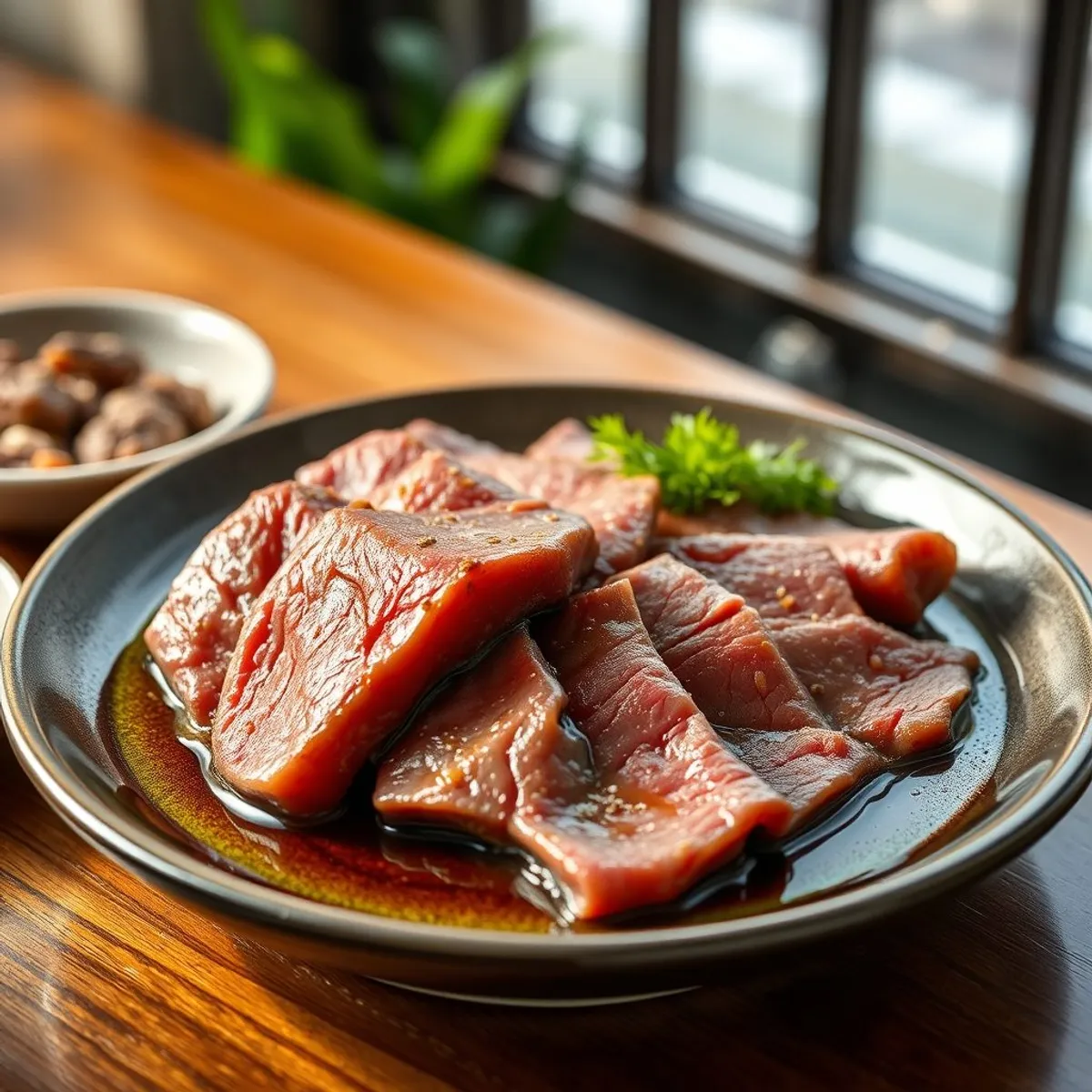 AI-generated photo Yakiniku beef. AI-generated photo.