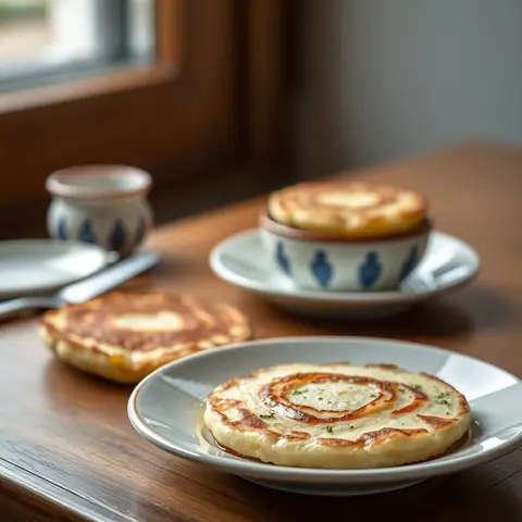 Potato pancakes. AI-generated photo.