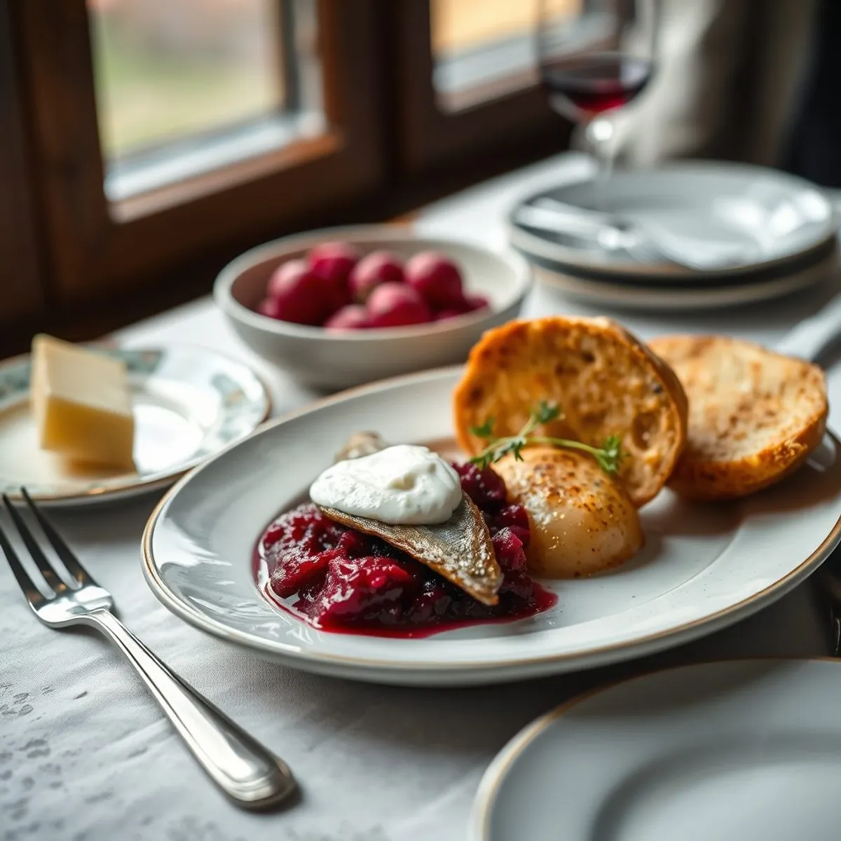 AI-generated photo Herring with beet. AI-generated photo.