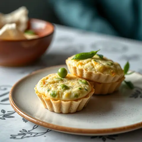 Pea cakes. AI-generated photo.