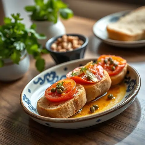 Tomato bread. AI-generated photo.