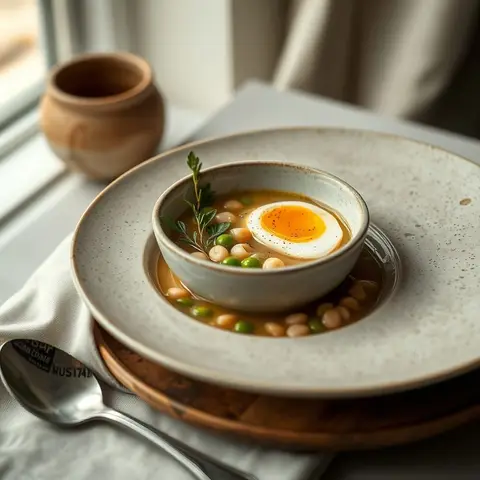 Widow's soup. AI-generated photo.