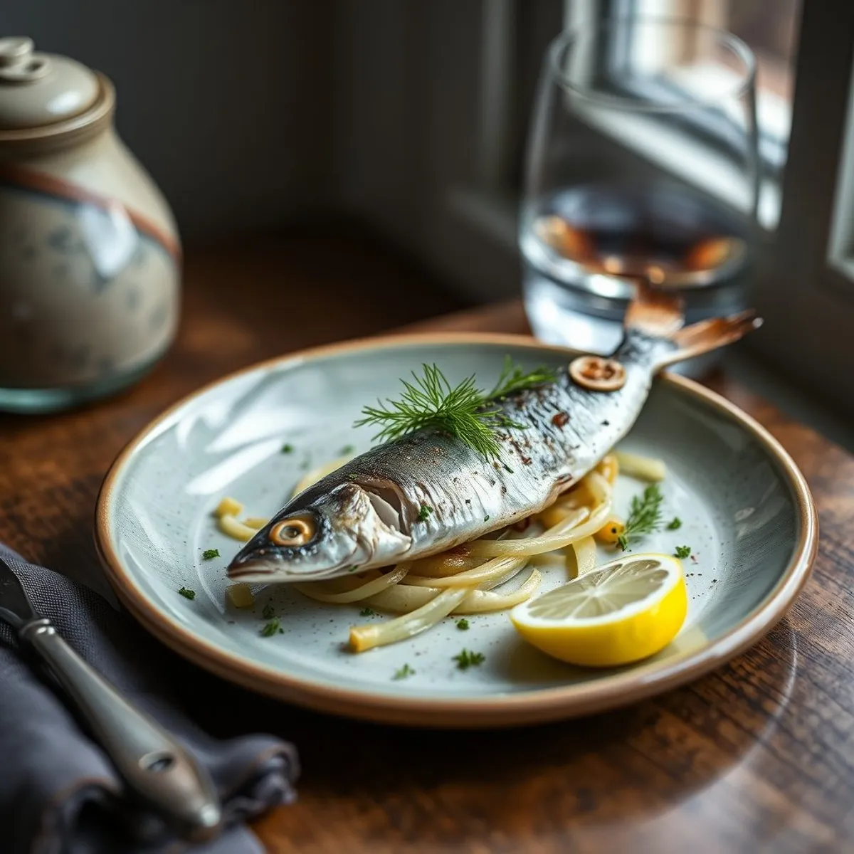 AI-generated photo Herring bite. AI-generated photo.