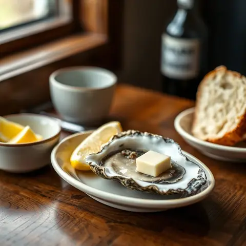 Bluff oysters. AI-generated photo.