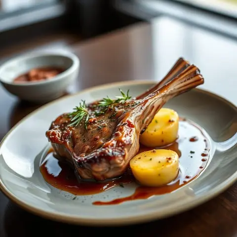 Lamb chops. AI-generated photo.