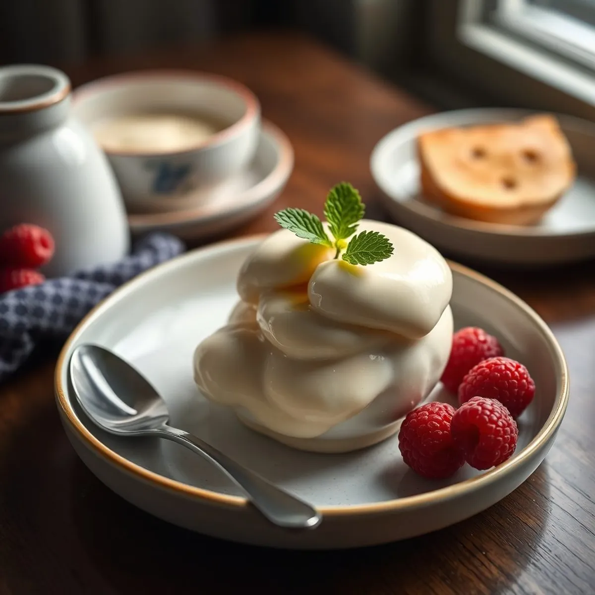 AI-generated photo Cloudberry cream. AI-generated photo.