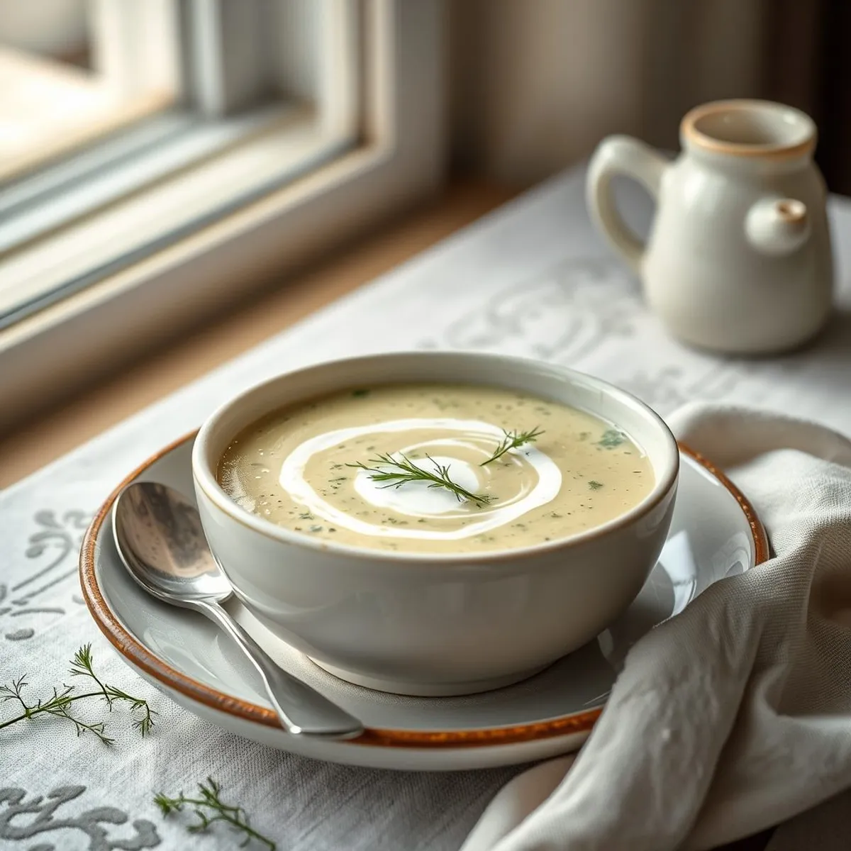 AI-generated photo Cucumber soup. AI-generated photo.