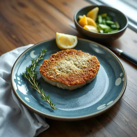 Pork cutlet. AI-generated photo.