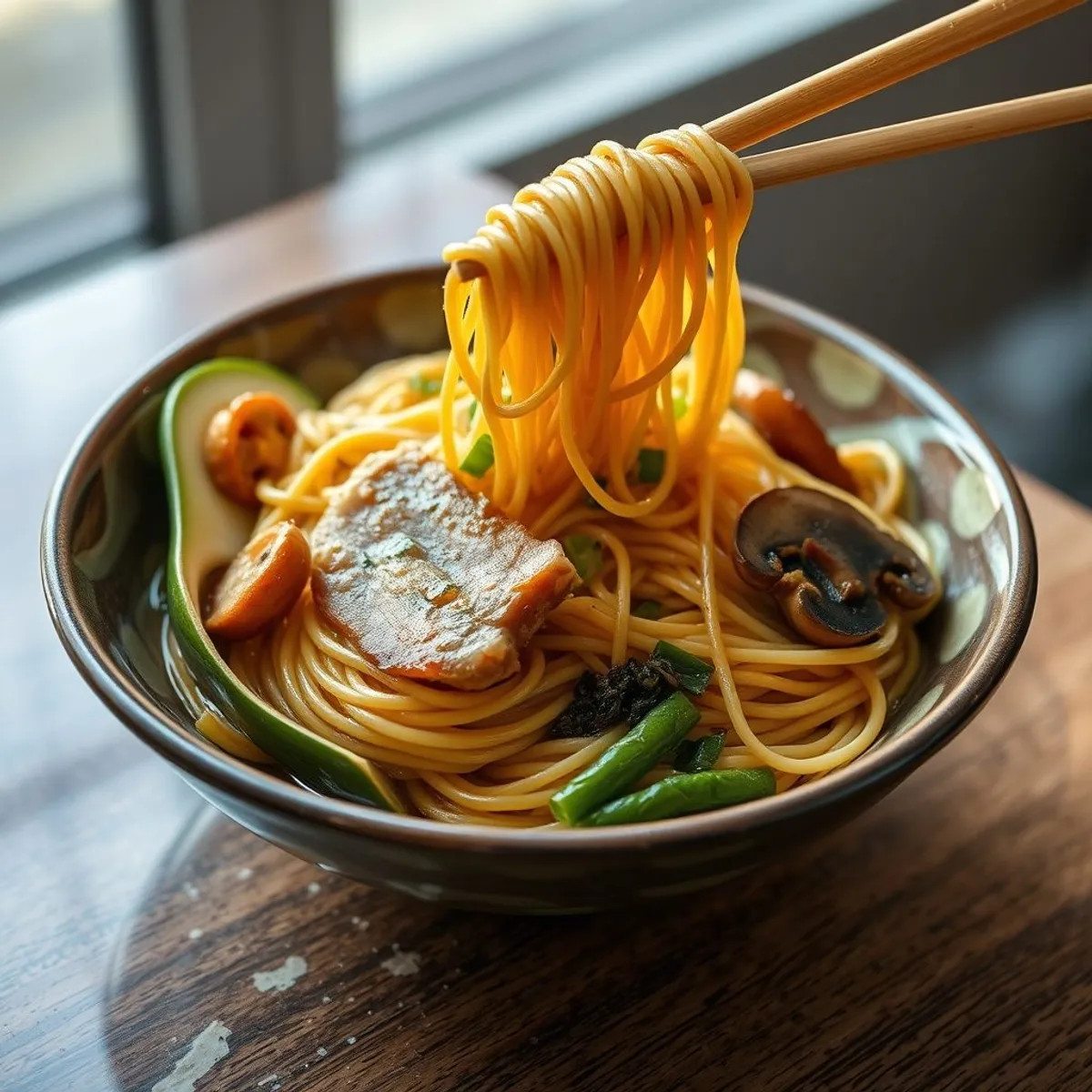 AI-generated photo Bak chor mee. AI-generated photo.