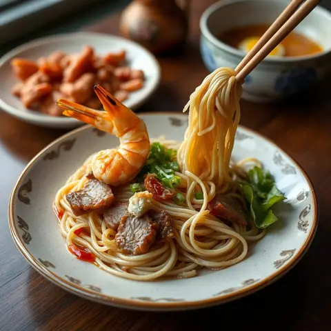 Char kway teow. AI-generated photo.