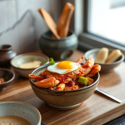 Chili crab. AI-generated photo.