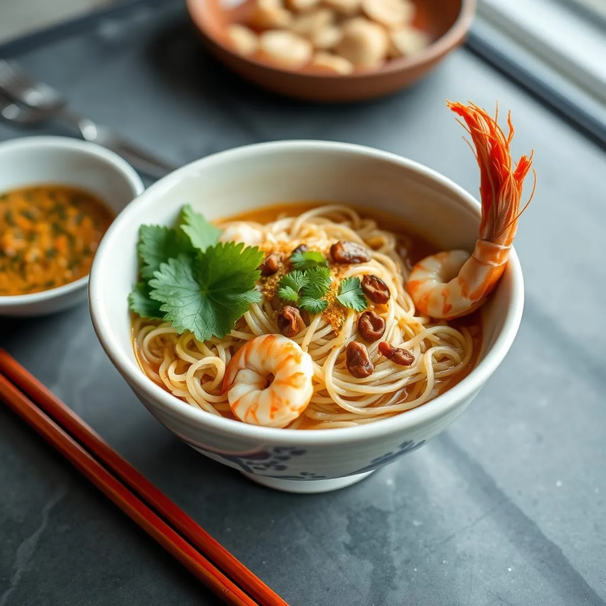 AI-generated photo Hokkien mee. AI-generated photo.