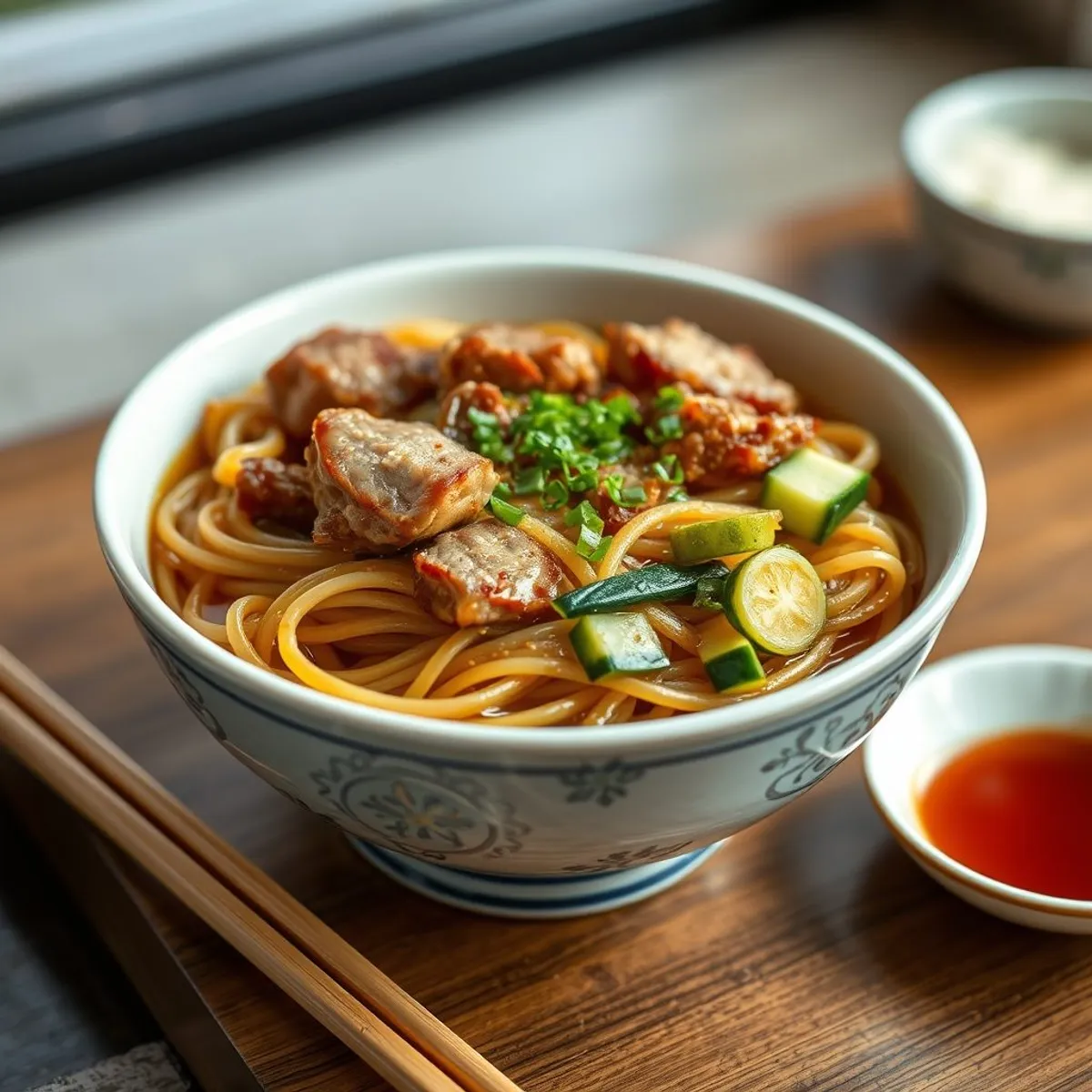 AI-generated photo Jjajangmyeon. AI-generated photo.