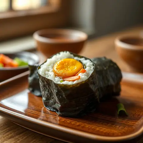 Kimbap. AI-generated photo.