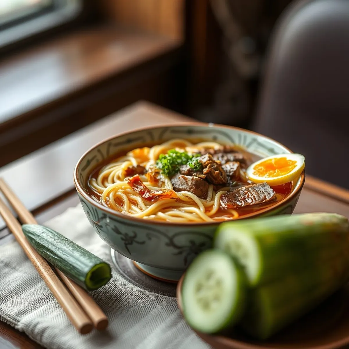 AI-generated photo Naengmyeon. AI-generated photo.