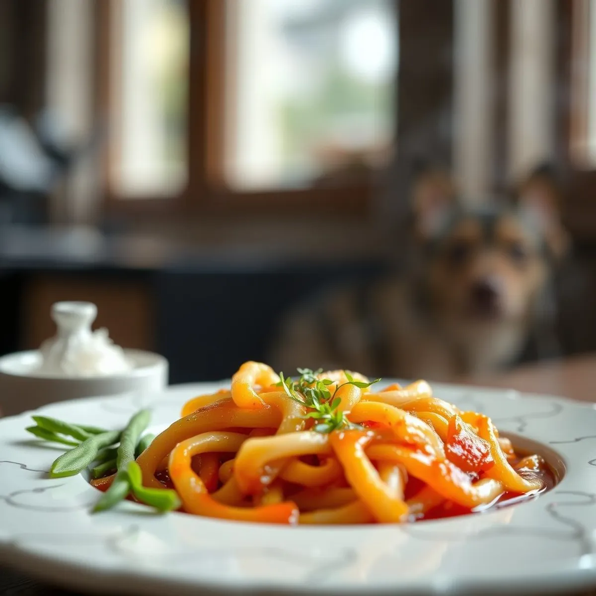 AI-generated photo Tteokbokki. AI-generated photo.