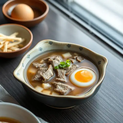 Tteokguk. AI-generated photo.