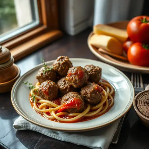 Albondigas. AI-generated photo.