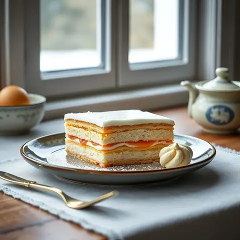 Princess cake. AI-generated photo.