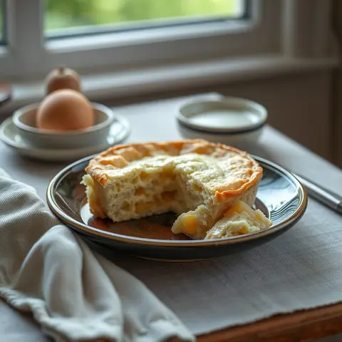 Vasterbotten pie. AI-generated photo.