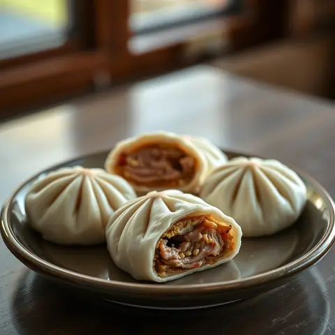 Pepper buns. AI-generated photo.